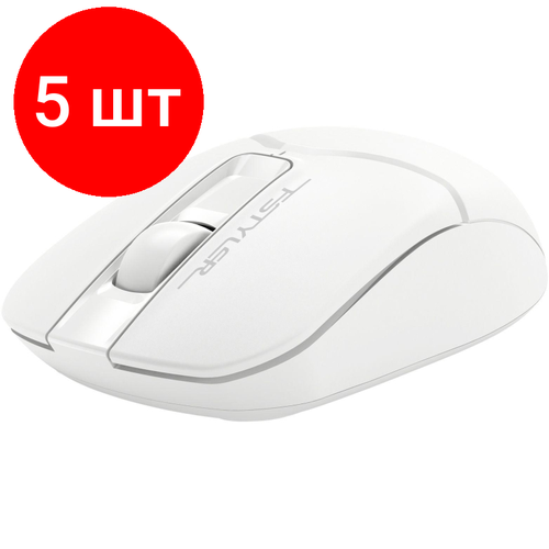 Комплект 5 штук, Мышь компьютерная A4Tech Fstyler FB12S белый 1200dpi/WLS BT/Radio/2but