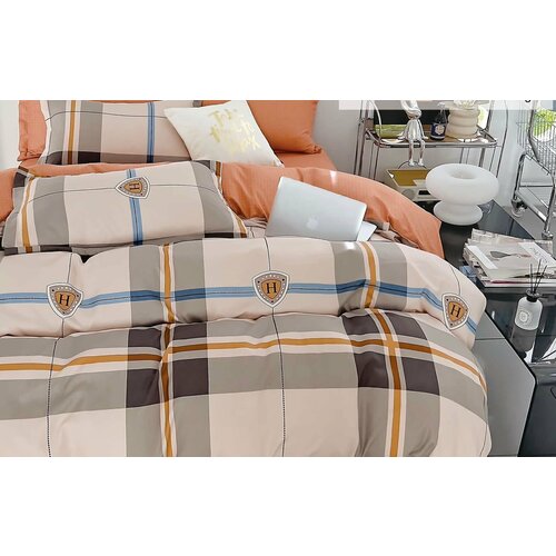 бежевый, серый, оранжевый