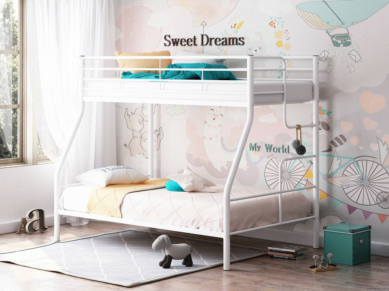 фото Двухъярусная кровать Гранада-3 белая Формула мебели