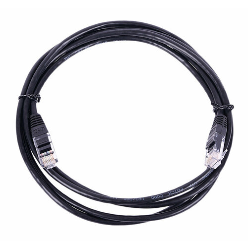 Патч-корд Lanmaster TWT-45-45-0.5-BK UTP вилка RJ-45-вилка RJ-45 категория 5е 0.5м чёрный ПВХ (упаковка: 1 штука) патч корд twt 45 45 15 bk кат 5е 15м чёрный пвх