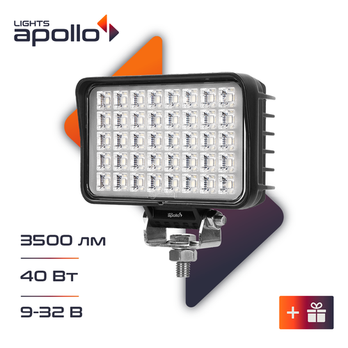 Фары светодиодные 10602-0402 LIGHTS APOLLO 40W, 9-32V Ближний свет без СТГ Flood