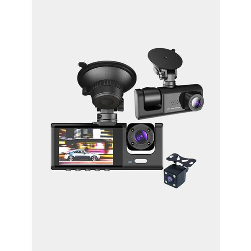 Видеорегистратор автомобильный full hd камера заднего вида в подарок с камерой салона для видеофиксации 258000₽