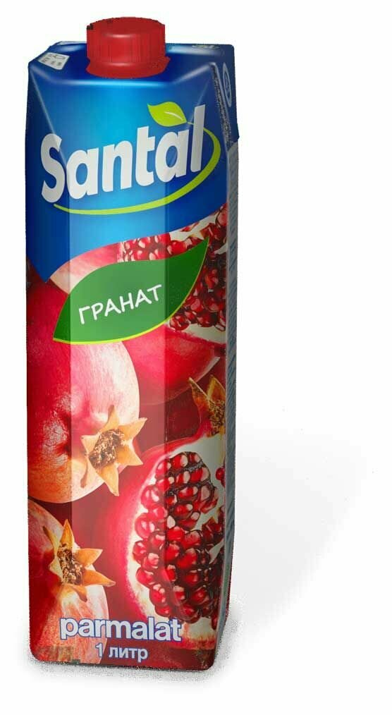 Напиток сокосодержащий гранатовый Santal, 1 л, 4 шт