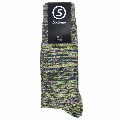 Носки Soclumo Soclumo-4-Mix, размер 35-40, фиолетовый, зеленый, желтый