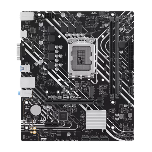 Материнская плата ASUS PRIME H610M-K, LGA1700, H610, 2*DDR5, D-Sub + HDMI, SATA3, Audio, Gb LAN, USB 3.2, USB 2.0, COM*1 header (w/o cable), mATX ; 90MB1GA0-M0EAY0 (PRIME H610M-K) материнская плата asus prime h610m k d4 90mb1a10 m0eay0