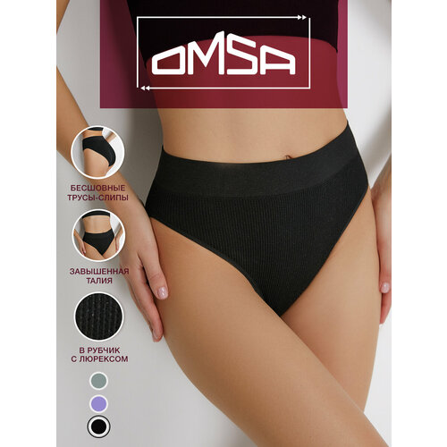 фото Трусы omsa, размер 46/48 (m/l), черный