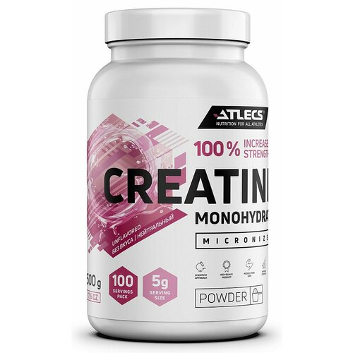 Atlecs Creatine Monohydrate, 500 гр. (500 гр.) atlecs creatine monohydrate 500 гр 500 гр