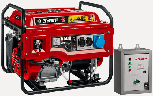 Изображение товара Бензиновый генератор Зубр СБА-5500, однофазный с автозапуском