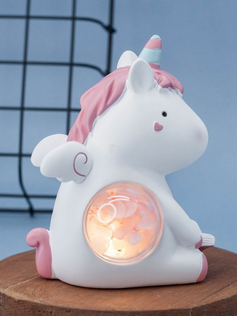 Ночник, светильник детский Gentle unicorn pink - фотография № 2