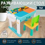 Развивающий стол для рисования со стулом - изображение