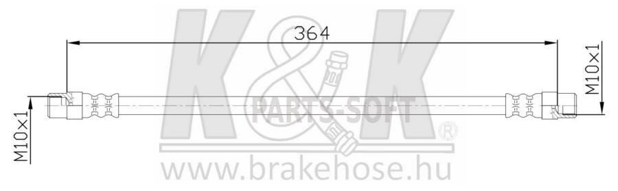 K&K FT0899 Шланг тормозной MERCEDES G-Klasse (W461) G270 CDI 10.01-