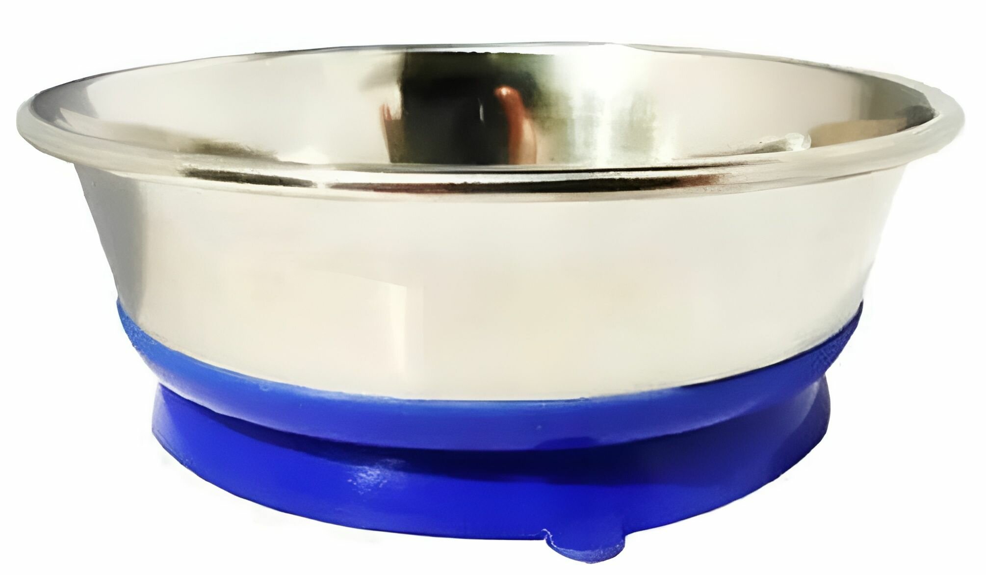 HOMEPET Premium миска металлическая на силиконовой подставке с присоской (1,8 л., Синяя) - фото №3
