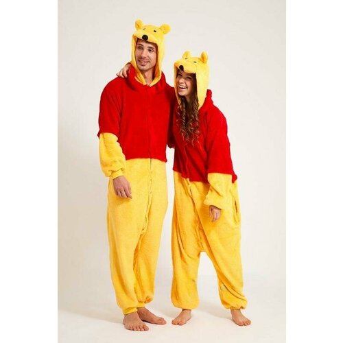 Кигуруми Винни-Пух, размер 155-165, красный, желтый