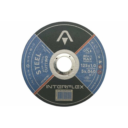 Отрезной круг Steel A060TBF 125x1x22 мм, Т41, металл Interflex 4078121010