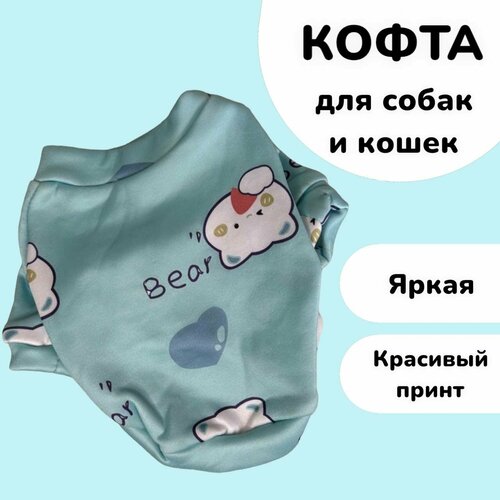 Кофта утепленная для собак и кошек медведь, размер XS