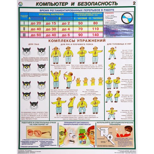 Комплект плакатов Компьютер и безопасность 2 листа комплект плакатов безопасность в образовательной организации фгос
