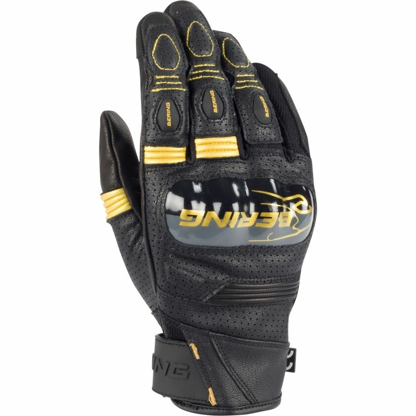Мотоперчатки мужские кожаные Bering AXEL Black/Gold T8