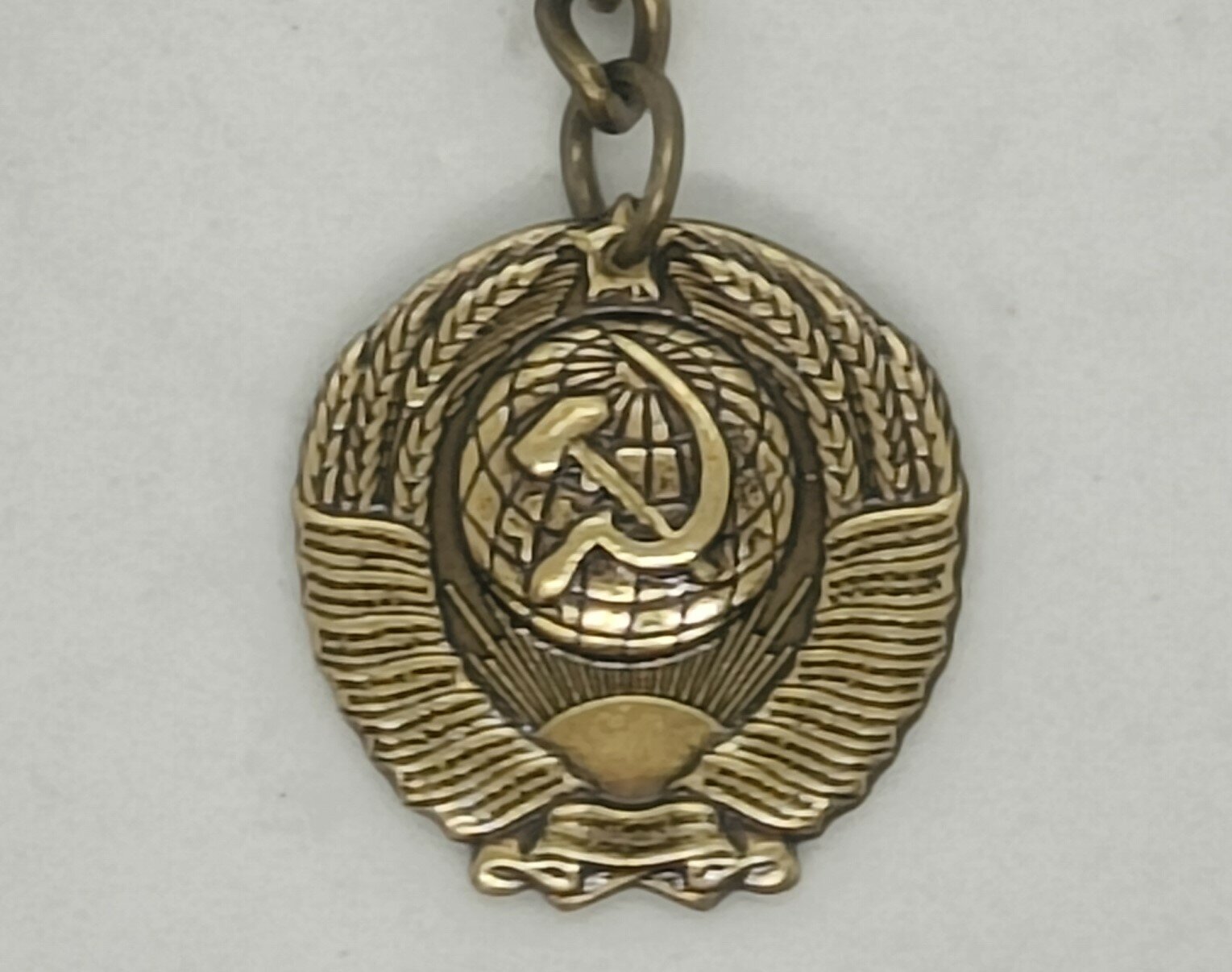 Брелок, коричневый, золотой — фото 1