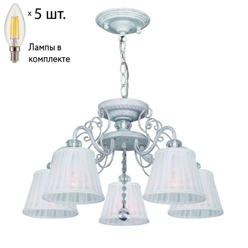 Подвесная люстра с лампочками F-Promo Amanda 2150-5PC+Lamps E14 Свеча - фото №1