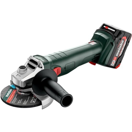 Углошлифовальная машина аккумуляторная Metabo W 18 L 9-125, 2х4 Ач + ЗУ + X (602247510)