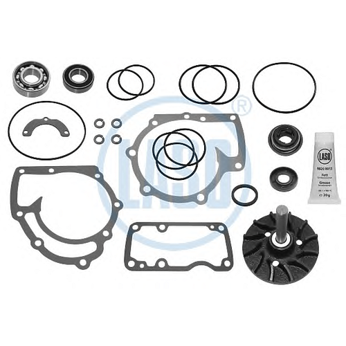 LASO 98582021 9858 2021_р/к вод. насоса! (мрк) вал d15mm+крыльч+2подш+4прокл+сальник+11уплотн+4шайбы+смазка \VOLVO