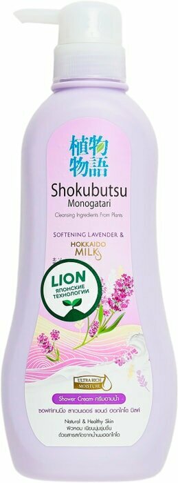 Крем-гель для душа Lion Thailand Shokubutsu Monogatari Лаванда с молоком 500мл
