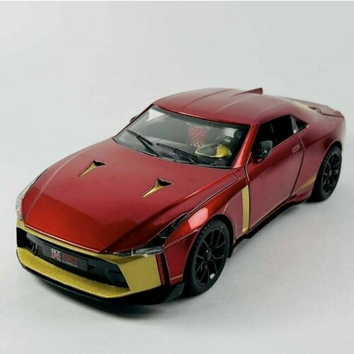 Коллекционная модель машинка Nissan GTR 1:24 металлическая с инерционным механизмом модель автомобиля 1 24 motormax nissan gtr 2008