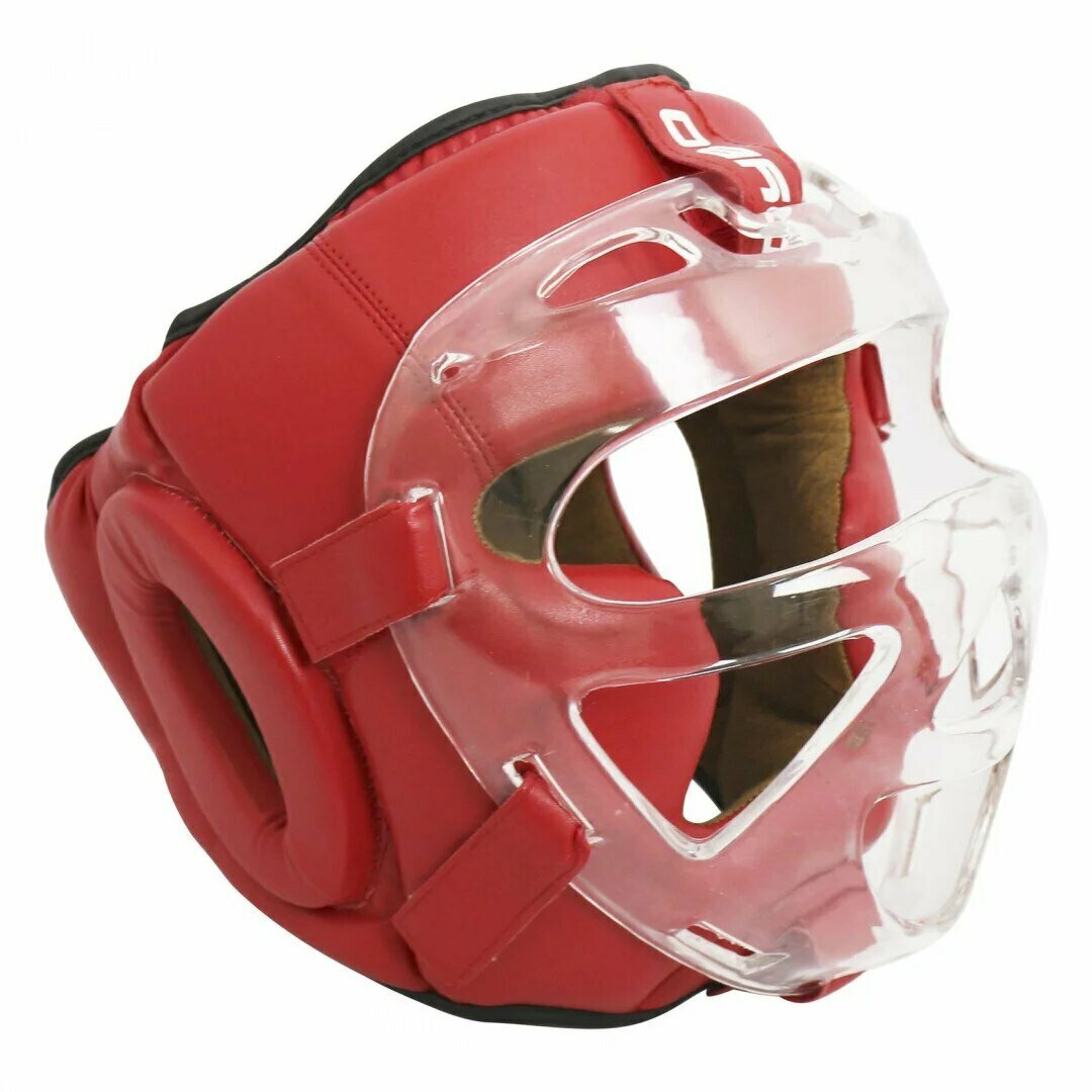 Шлем BoyBo с пластиковым забралом Flexy красный (р. М)