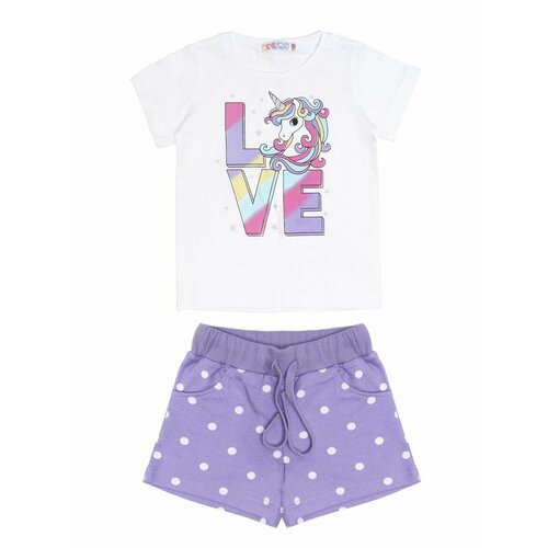 Комплект одежды  Me & We, размер 92, фиолетовый, белый