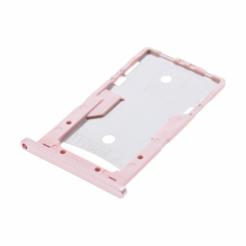Держатель сим карты (SIM) + карты памяти (MicroSD) для Xiaomi Redmi 4A розовый