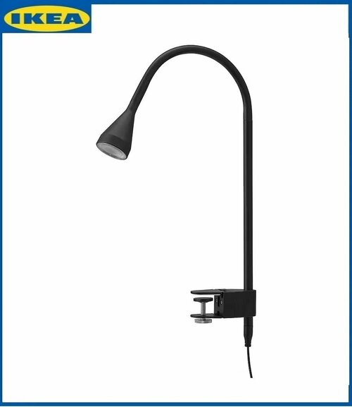 Светодиодный точечный светильник с зажимом икеа нэвлинге, 1.9 Вт, черный. IKEA NAVLINGE.