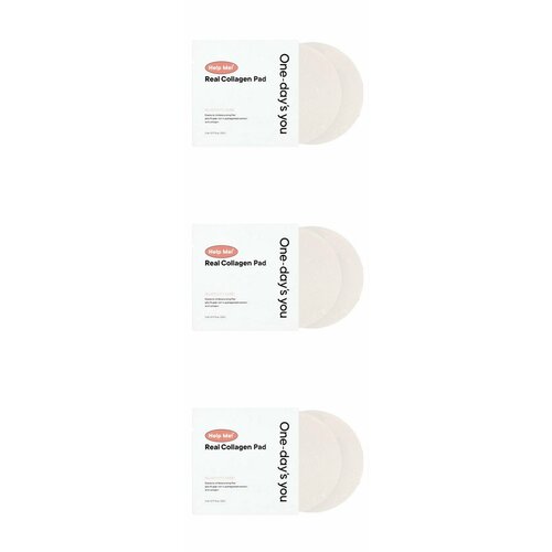 One-days you Тонер-пэды Help Me! Real Collagen Pad + Please Elasticity my skin, с эффектом пилинга, с коллагеном, 20 пэдов, 3 шт.