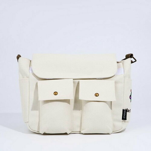 фото Сумка мессенджер сима-ленд, белый сима-лэнд