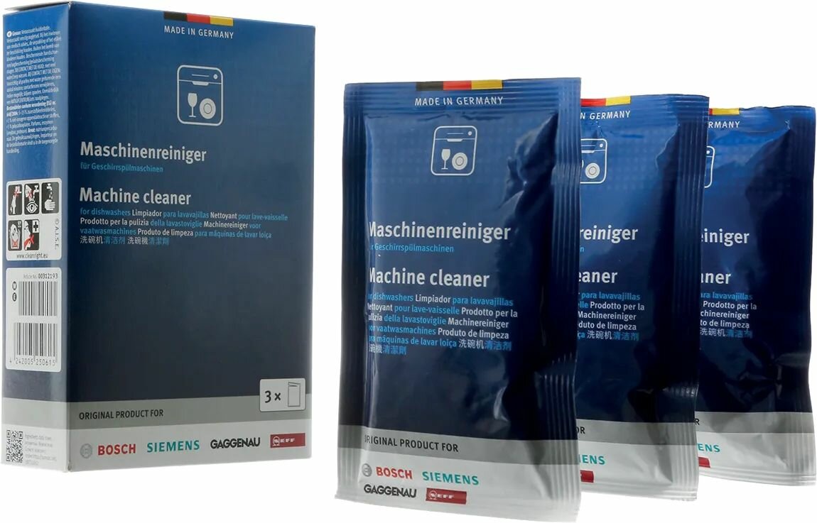 Чистящее средство для посудомоечных машин Machine cleaner Bosch 00312193