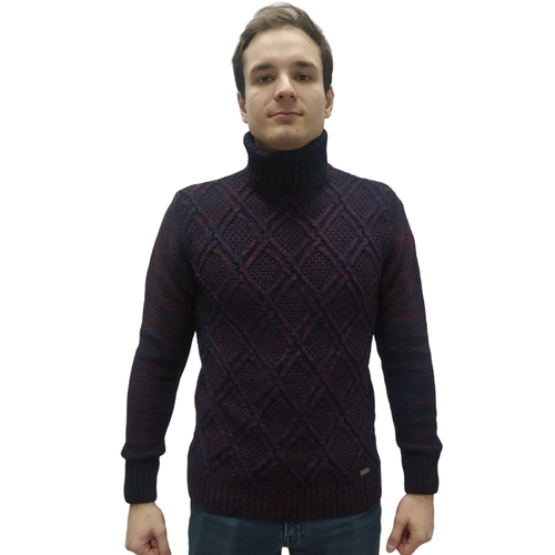 фото Свитер foriss, размер 48, бордовый, синий