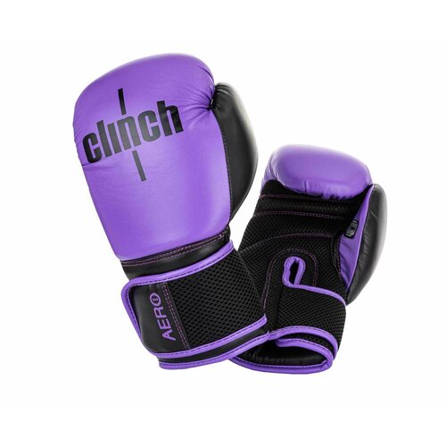 Перчатки боксерские Clinch Aero 2.0 фиолетово-черные (вес 12 унций)