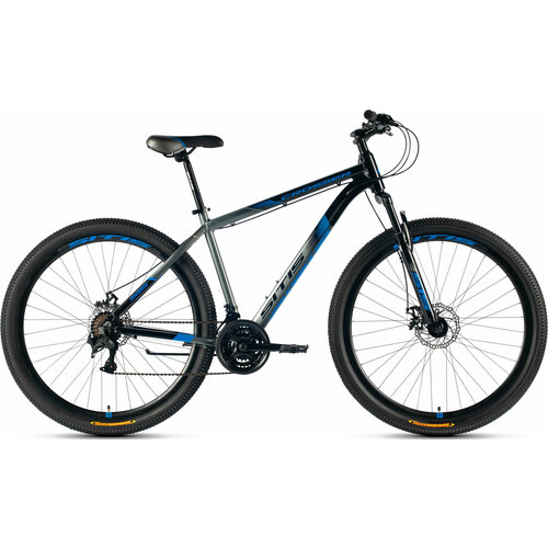 Велосипед SITIS CROSSER SCR29MD 29 (2024) Black-Grey-Blue, размер рамы 19 велосипед sitis pams 14 2023 white blue