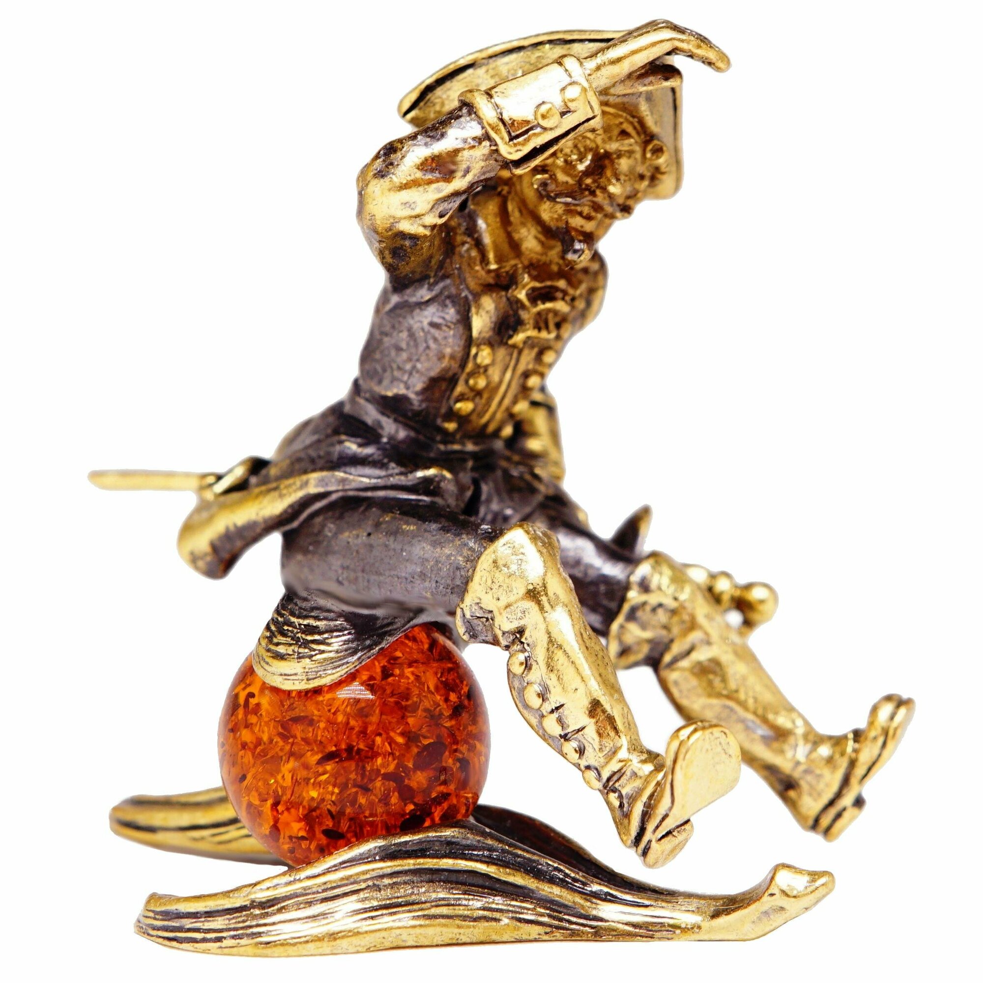 Фигурка Барон Мюнхгаузен на пушечном ядре (янтарь) Хорошие Вещи 3071