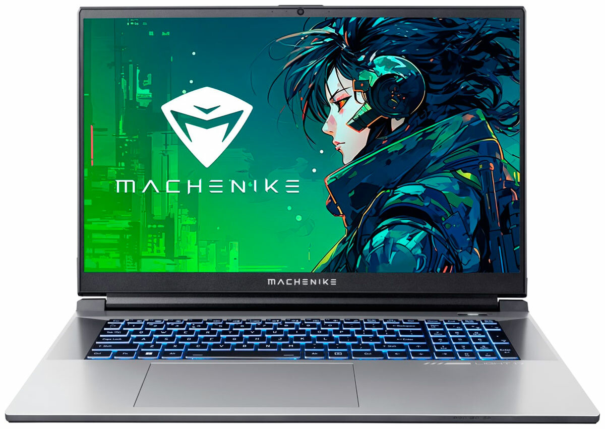 Ноутбук/ Machenike L17 Star 2K 17.3"(2560x1440 IPS 165Hz)/Intel Core i5 13500H(2.6Ghz)/16384Mb/512PCISSDGb/noDVD/Ext:nVidia GeForce RTX4060(8192Mb)/Cam/BT/WiFi/53.35WHr/war 1y/2.8kg/silver/DOS