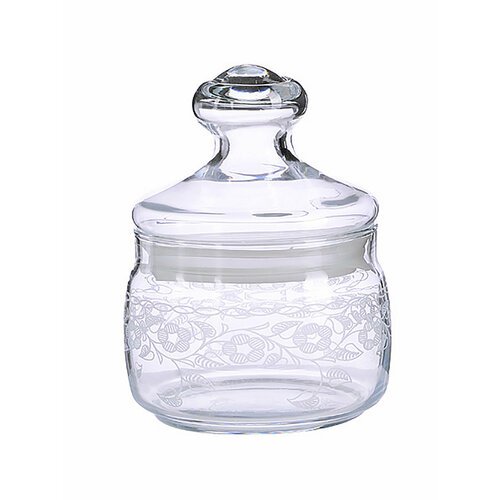 Банка для сыпучих Мусатов Гусь хрустальный Флер new набор 2 шт с крышкой 1038₽