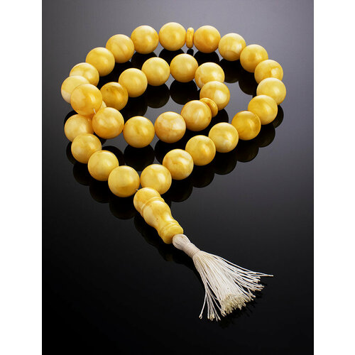 фото Браслет-нить, янтарь, 10 шт., размер 48 см, размер one size, диаметр 14 см, бежевый amberhandmade