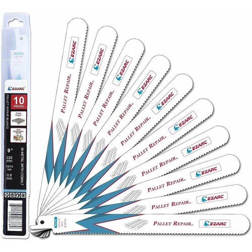 Полотна EZARC из Биметалла с 8 кобальта для сабельной пилы для разбора паллет 225 мм 10 шт 2490₽