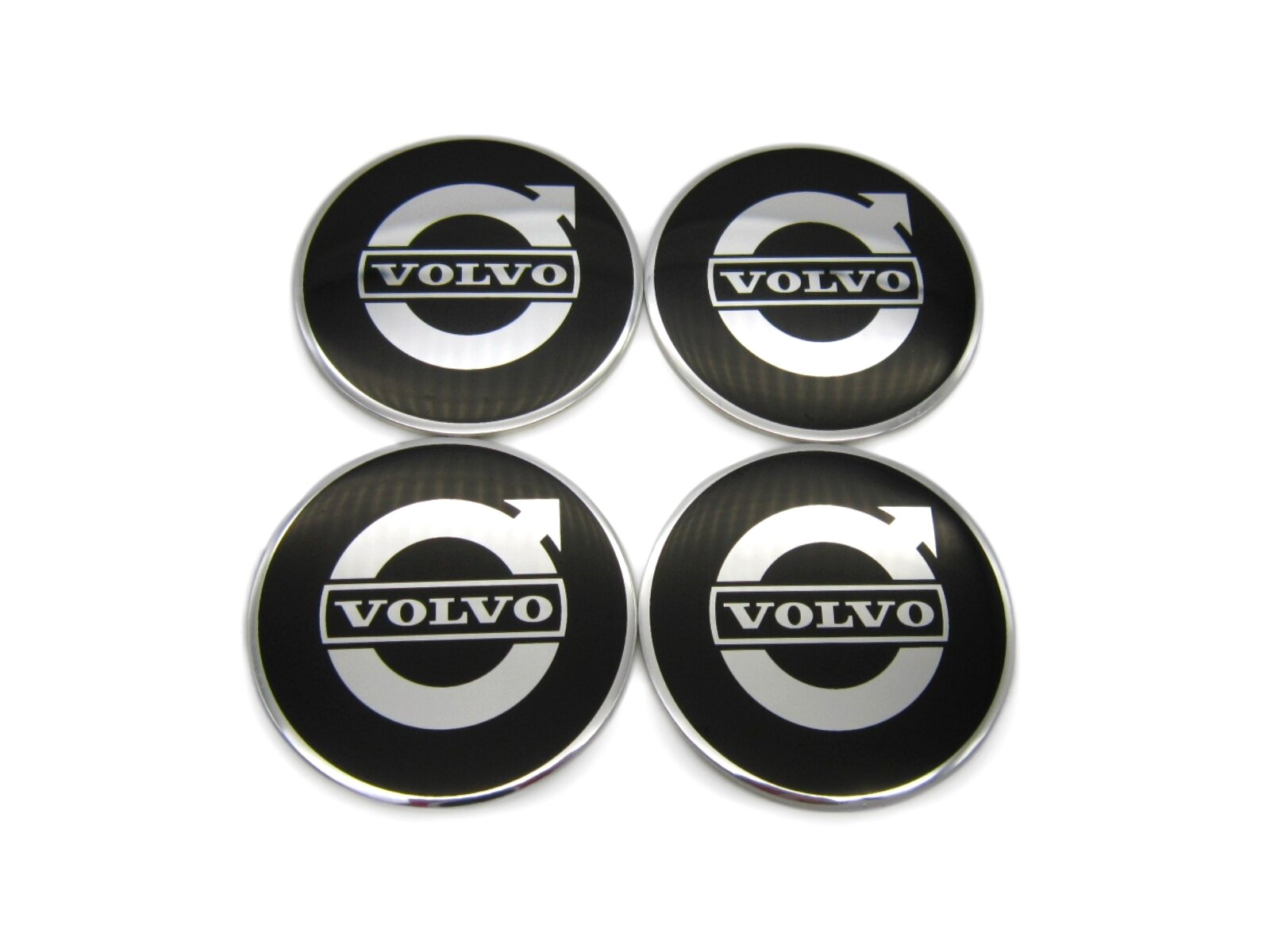 Наклейки на колесные диски Вольво черные/ Volvo black D-45mm