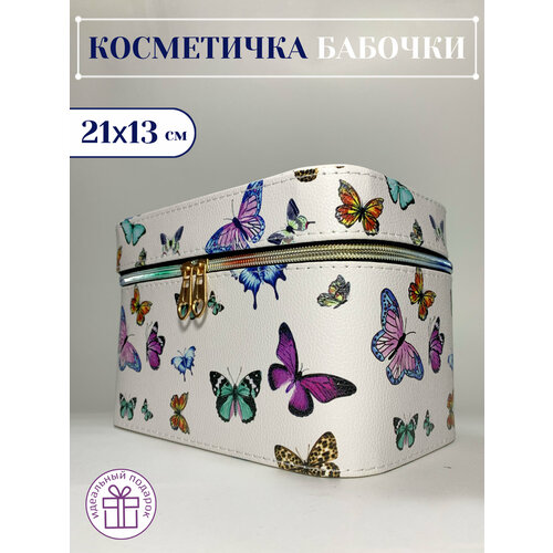 фото Косметичка 21х13х13 см, бирюзовый, лиловый китай
