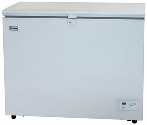 Морозильный ларь Optima BD-310WLG, класс энергоэффективности A+, общий объём 302 л, режим холодильника, дисплей, белый