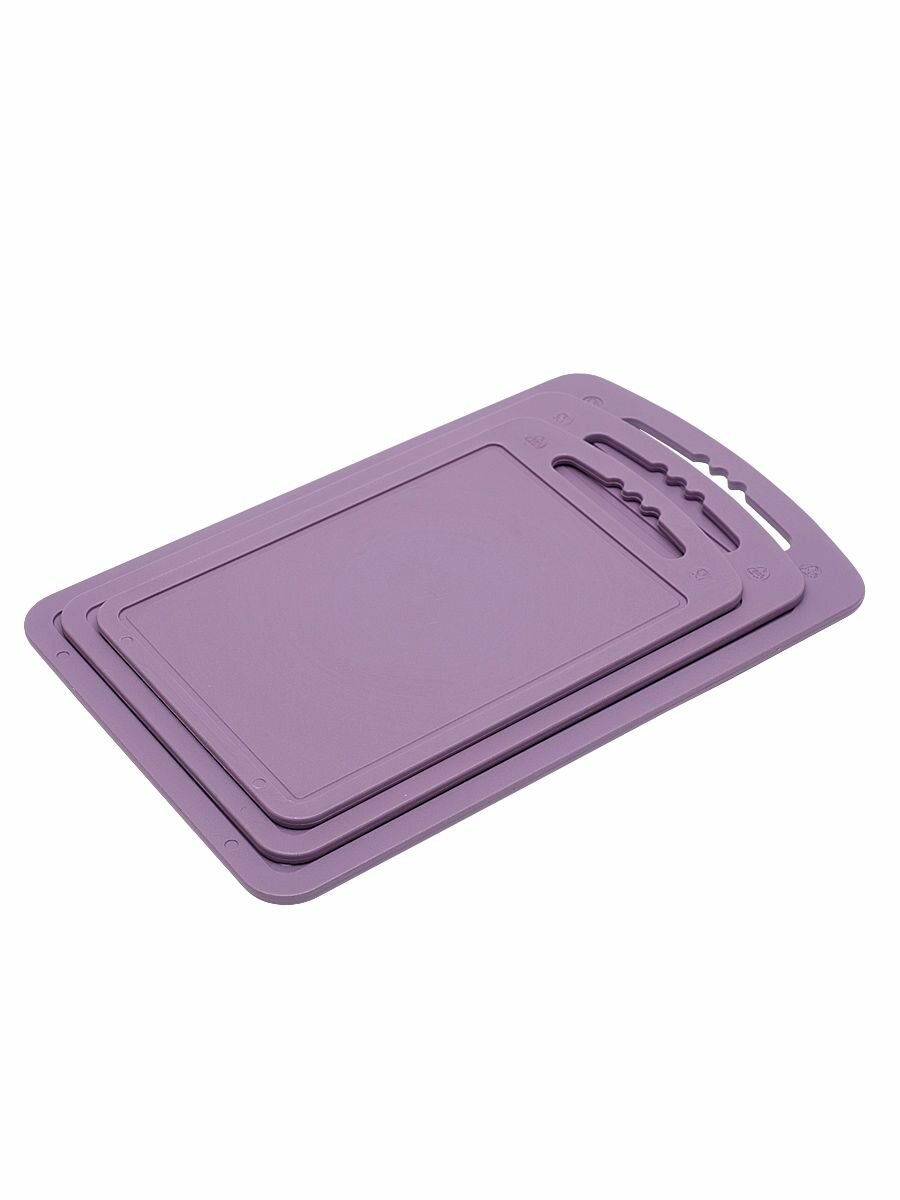 Набор разделочных досок Martika 3 шт, пластиковая разделочная доска, пластиковая кухонная доска, разделочная доска для кухни, фиолетовый