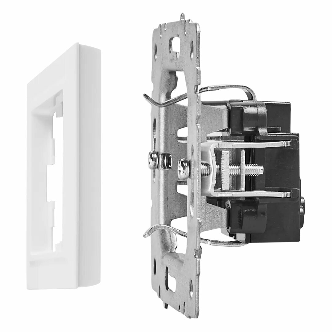 Розетка силовая IEK Brite РСР14-1-0-БрБ белый (br-r14-16-k01-f) - фото №11