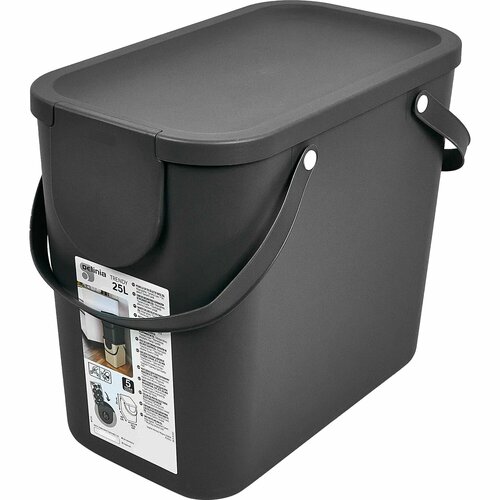 Бак для отходов Delinia 25 л полипропилен цвет серый 3874₽