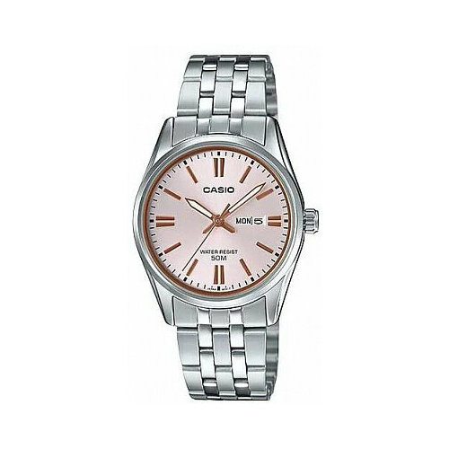 фото Наручные часы casio collection, серебристый/розовый
