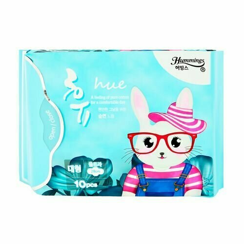 HUMMINGS Прокладки, гигиенические для критических дней Hue Sanitary pads long, 28 см, 10 шт в уп